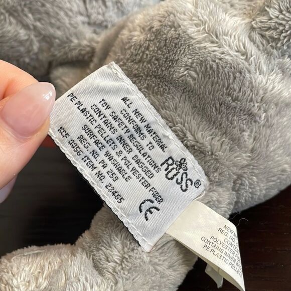 Russ Berrie Lil Peepers Gazoo The Grey Elephant 10" Stuffed Animal Plush Toy - Picture 6 of 8